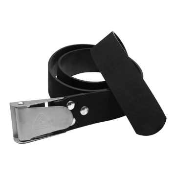 Ceinture de lest en caoutchouc noir dotée d'une boucle en inox Cressi