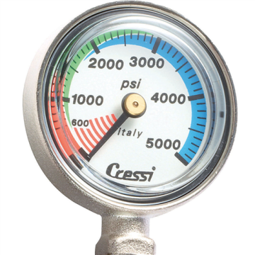 Manomètre de pression Cressi (PSI) (Sans tuyau et sans botte)