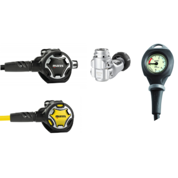 Ensemble Détendeur MARES DUAL ADJ 62X / Octopus DUAL  / Console Mission  (PRIX DÉJÀ RÉDUIT)