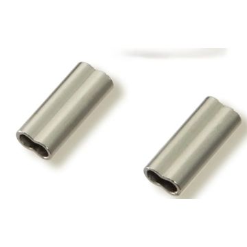 MANCHONS À SERTIR DOUBLE BARILLET EN CUIVRE Ø 2.0 MM (Qté 2)