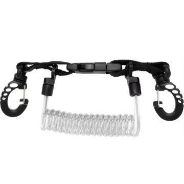 Cordon spiralé avec mousqueton